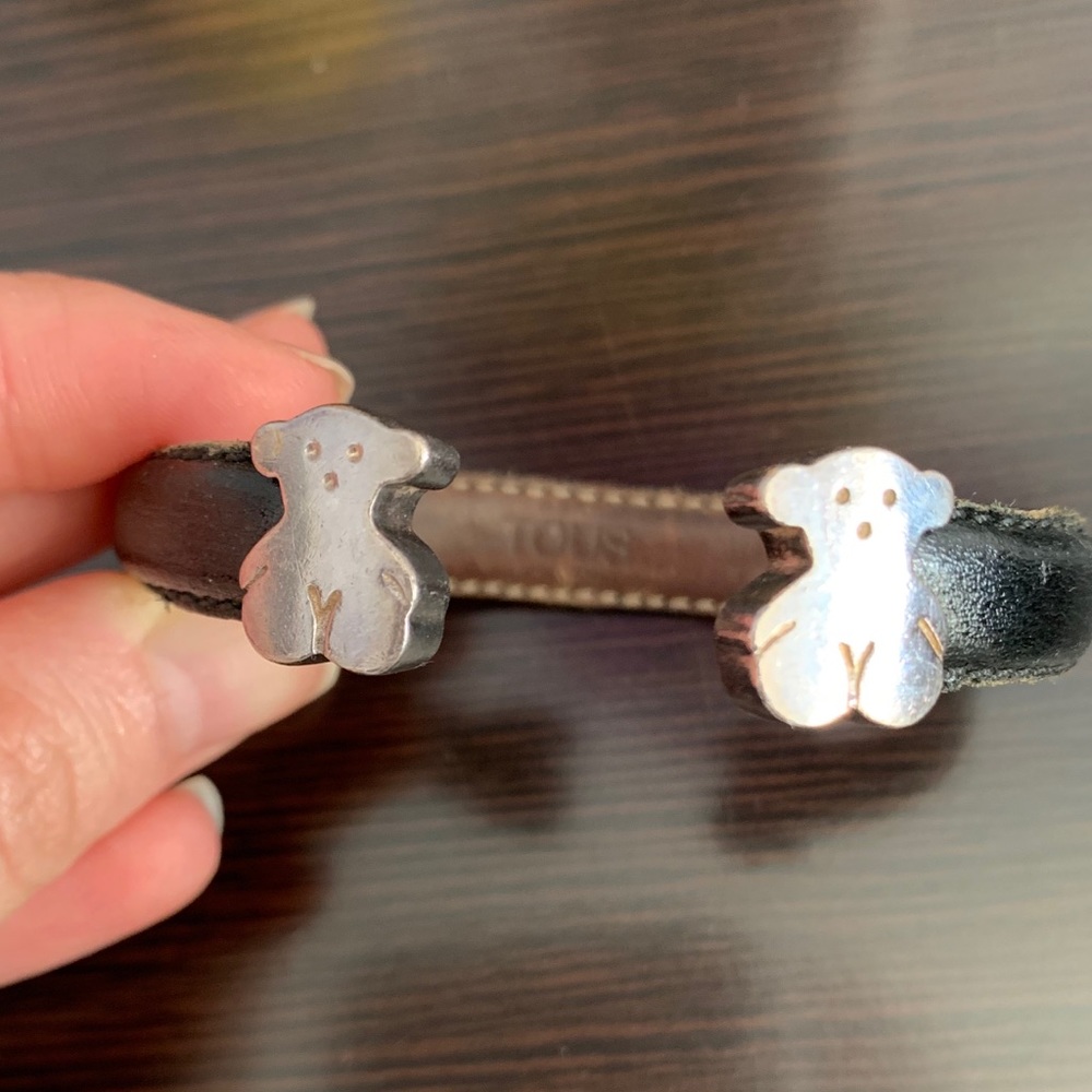 Authentic Leather Tous Cuff Bangle